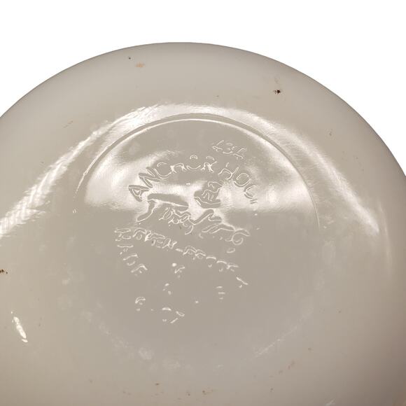 Vintage Anchor Hocking Fire King 6oz White Custard Cup Bounty Fruit Pattern #434 - Picture 6 of 14